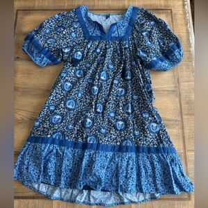 Old Navy Blue Floral Bohemian Dress